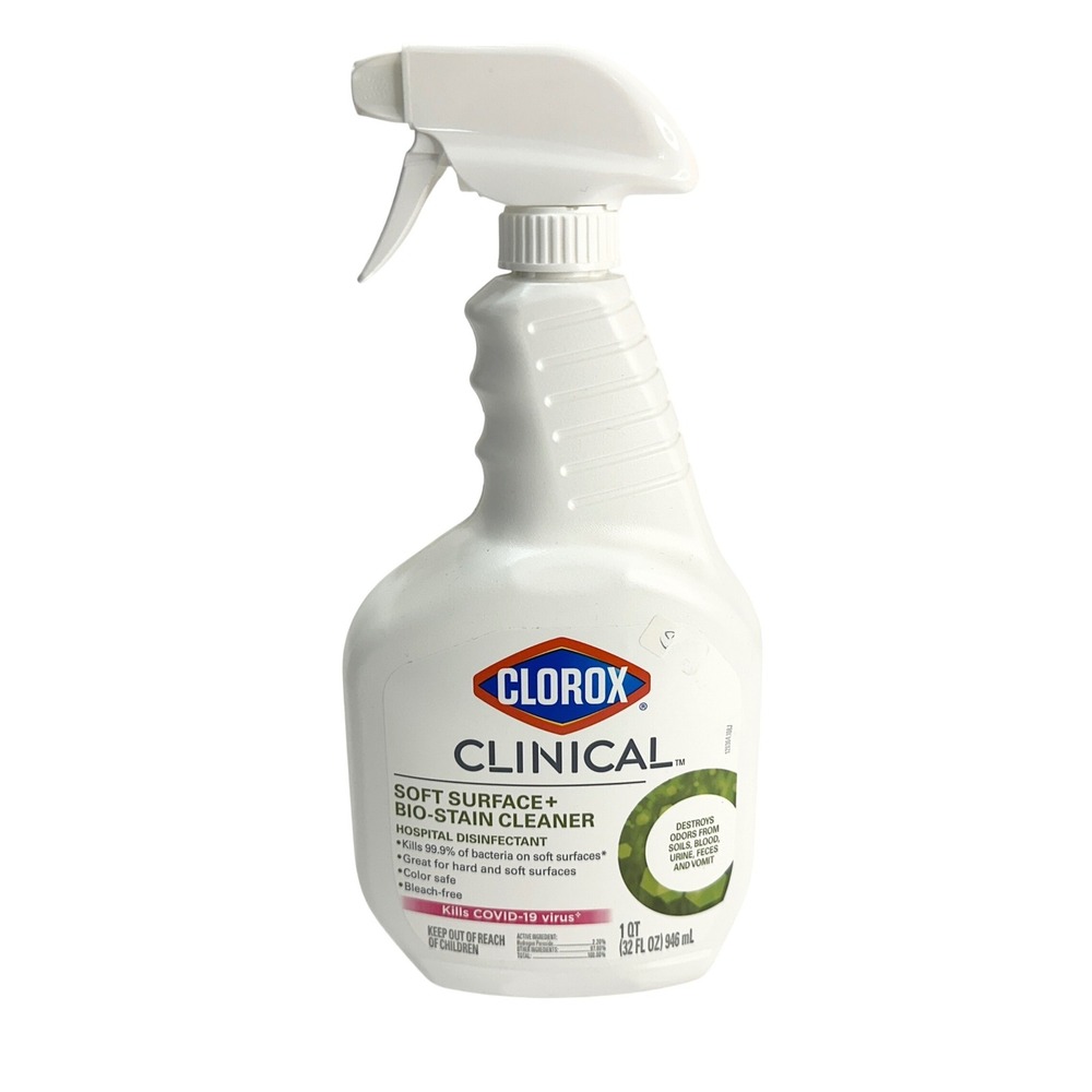 Clorox Clinical Soft Surface Bio-Stain Cleaner Hospital Disinfectant Spray 32oz